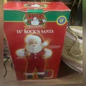 Vintage Rocking Santa all parts there and working see video